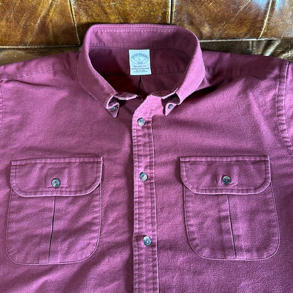 Brooks Brothers Men’s Archive Chamois Shirt, Regent Fit, L - Picture 3 of 5